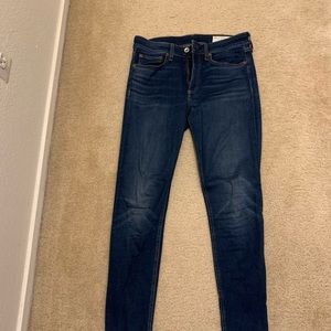 rag & bone care mid-rise ankle skinny denim